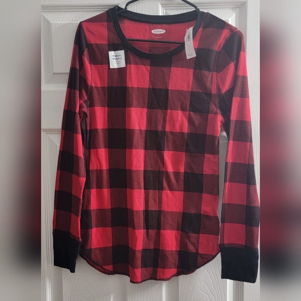 Old Navy Womens Flannel Thermal Long Skeeve Shirt Large